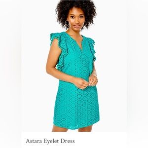 Lilly Pulitzer Teal Astara Eyelet Dress